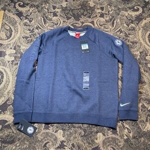 WOMENS NIKE CHELSEA Denim Blue Pullover SWEATSHIRT JUMPER SIZE Medium New